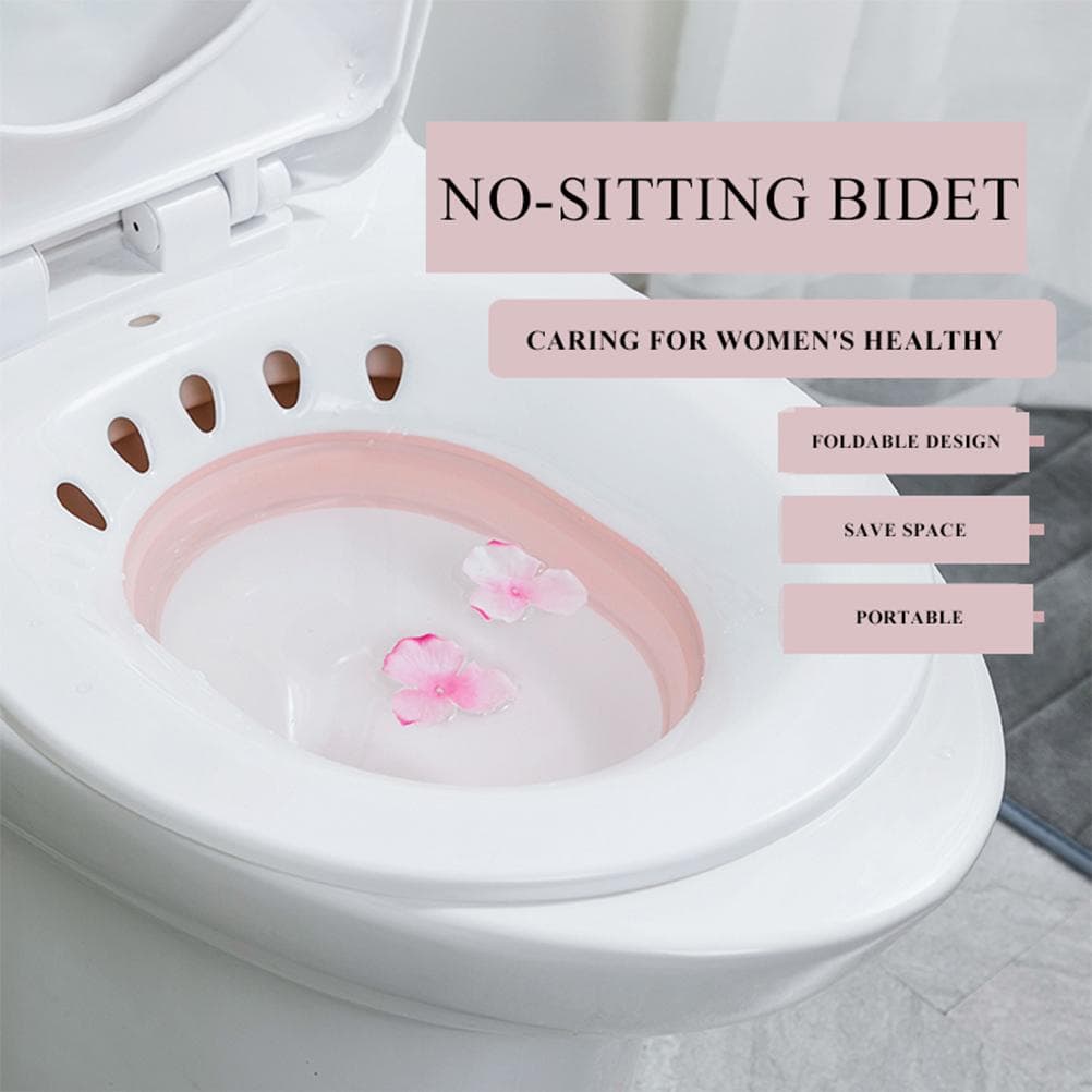 Folding Woman Bidet Hip Irrigator Perineum Soaking Bath Pregnant Bathtub For Bath Anal Shower Bath pink