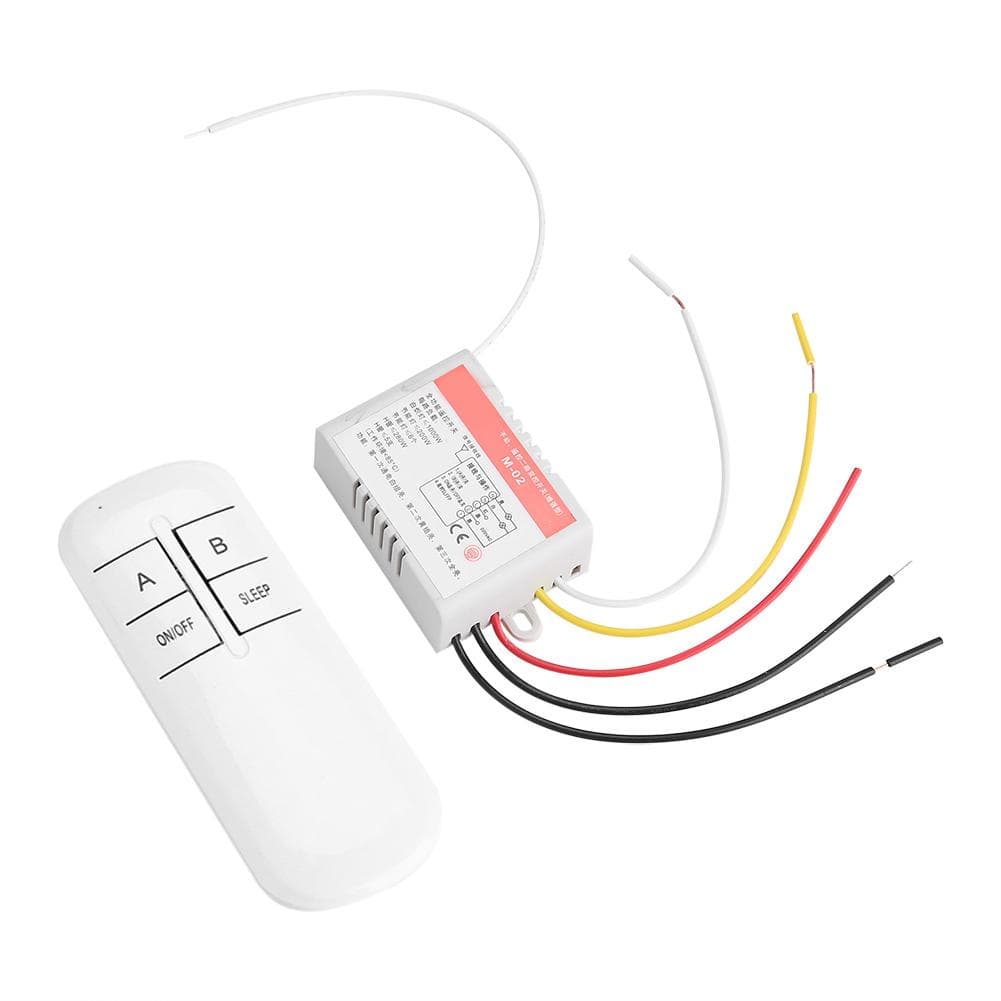 220V Light Lamp Controller Receiver Transmitter Wireless Remote Control Switch System 2 Channel