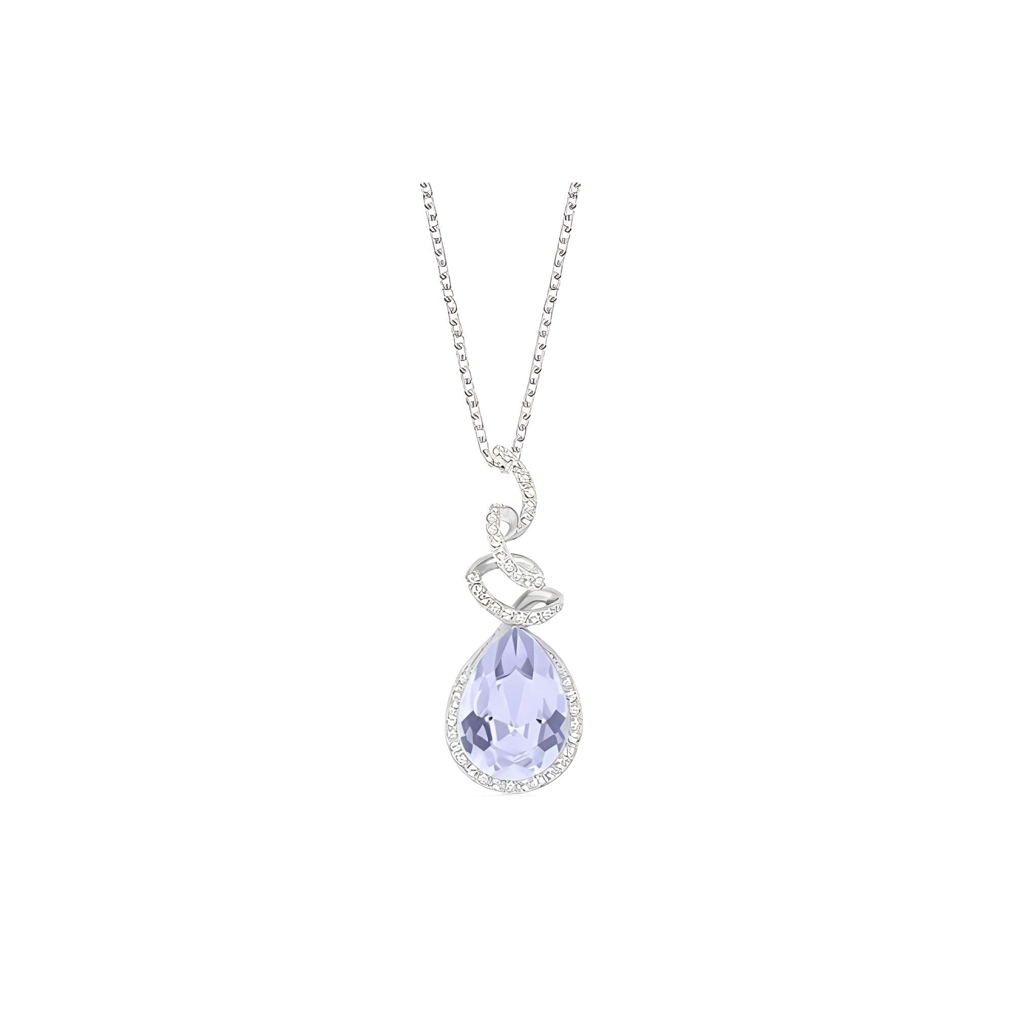 Swarovski Damask Water Drop Pear-Shaped Necklace Women necklace Silver 5182694 Silver,F