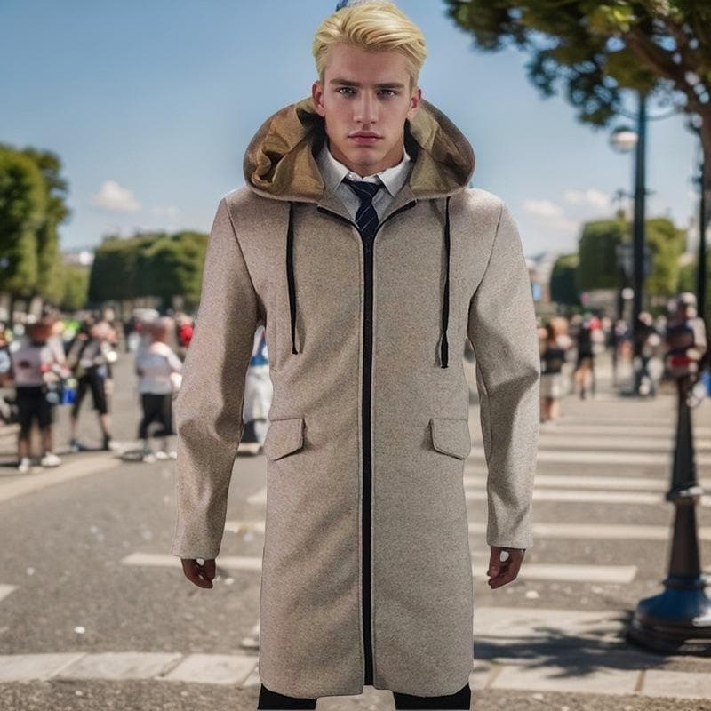 Men's Coat Hooded Jacket Zipper Cardigan 2XL