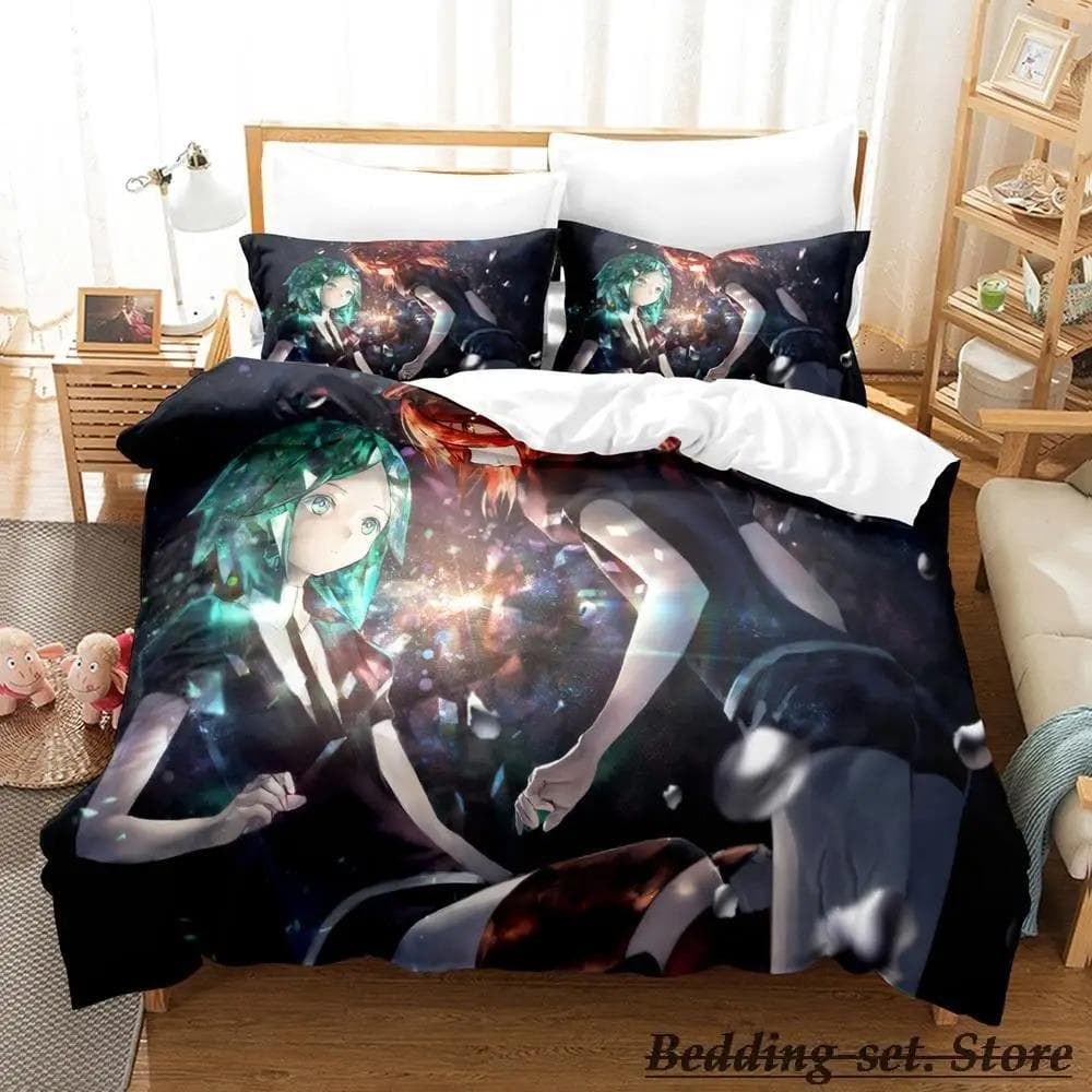 Houseki no Kuni Bedding Set Single Twin Full Queen King Size Bed Set Adult Kid Bedroom Duvetcover Sets Anime parure de lit Bed 70x133cm 2pcs