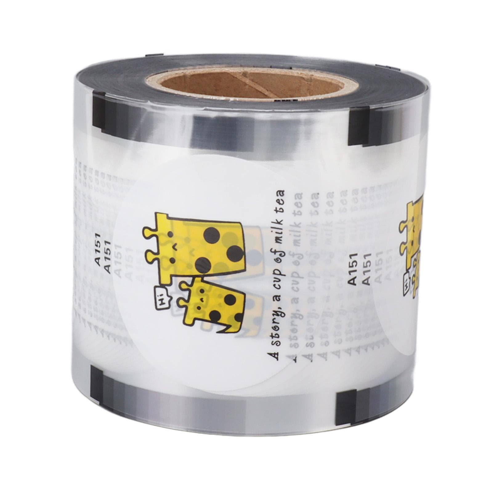 Cup Sealer Film 2000PCS Per Roll CPP Cute Giraffe Pattern Milk Tea Cup Sealing Film for Plastic and