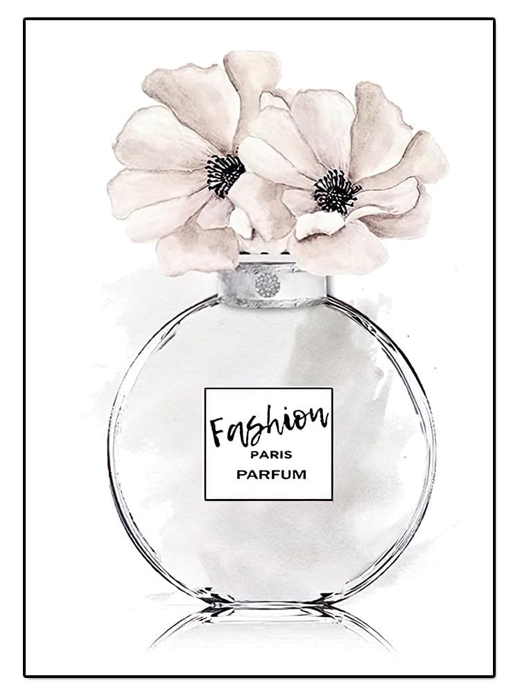 Fashion Luxury Coco Perfume Bottle Canvas Painting Nordic Flower Poster Print Wall Picture Modern Girl Room Decor Quadro Cuadros 40x50cm No Frame