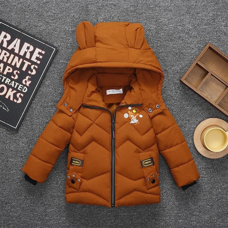 Fall/Winter Children's Baby Jacket Boys Warm Jacket Thicken Jacket Boys Jacket L orange