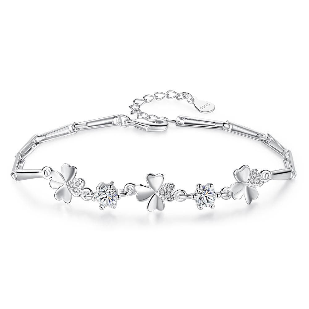 Bracelet Sweet Temperament Female Four -leaf Grass Rotation Flower Bracelet