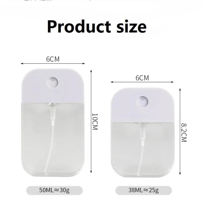 38/50ml Small Spray Alcohol Dispenser Bottle Fine Mist Travel Portable Empty Atomizing Makeup Remover Water Disinfection Bottle 38ml&Plastic