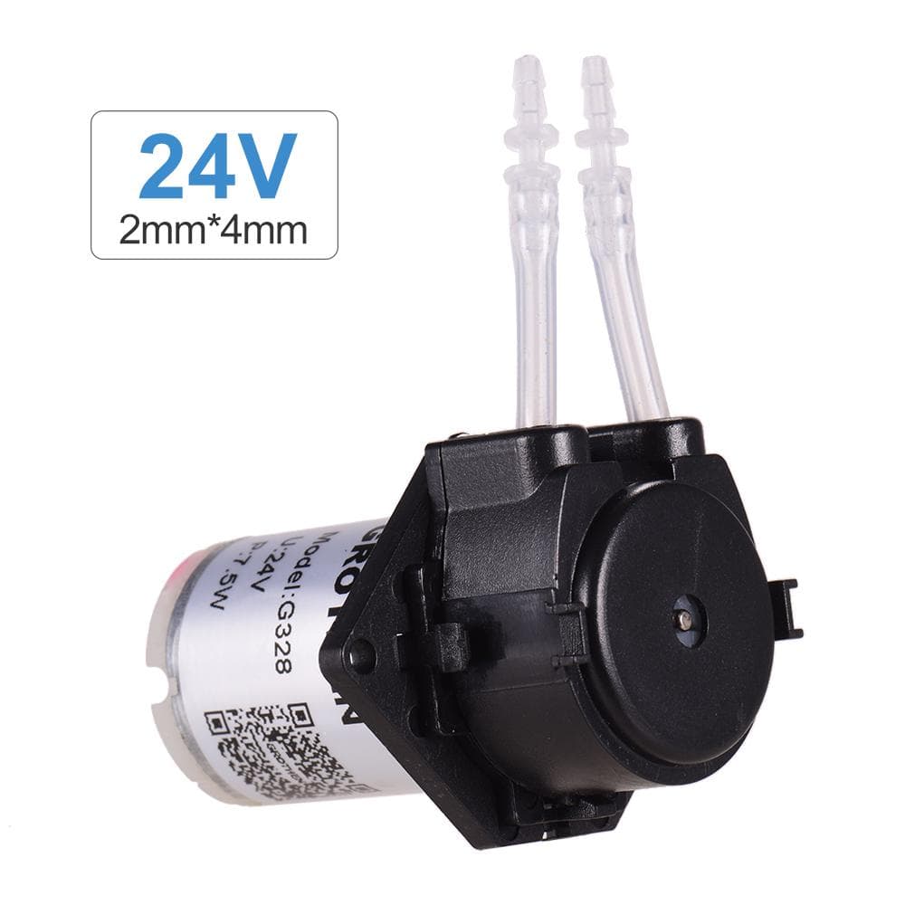 GROTHEN DC 24V Dosing Pump Peristaltic Pump Mini Water Liquid Pump 2mmX4mm black