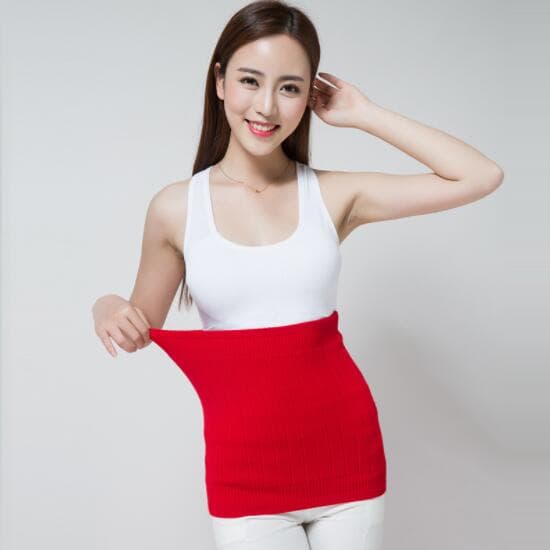 Cashmere Kidney Warmer Back Warmer Elastic Waist Support M red