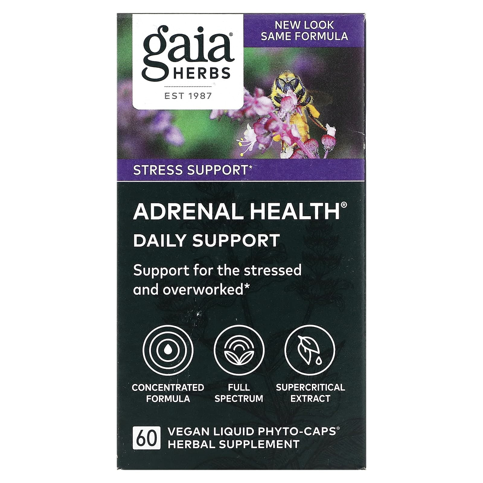 Gaia Herbs, Adrenaline Health, Dietary Supplements, 60 Vegetarian Liquid Phyto Capsules