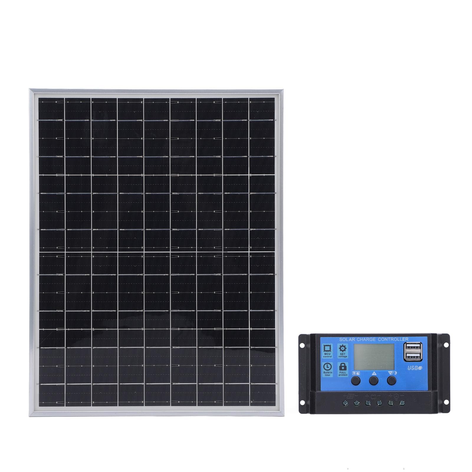 Solar Panel Aluminum Monocrystalline Portable Photovoltaic Module Solar Charger for Car Boat RV