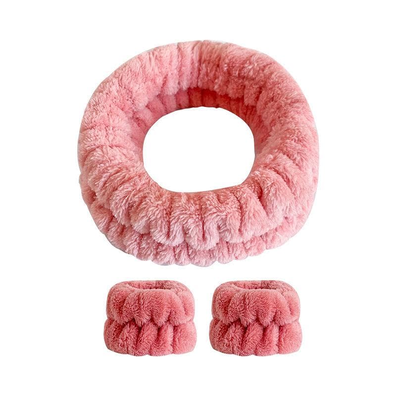 cross-border new fashionable and cute women's solid color plush hair tie women's