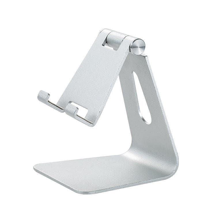 Foldable Clip Holder Adjustable Phone Stand with Clip Holder - Heavy-Duty PP Material,Universal Phone Holder For Home, Office silver