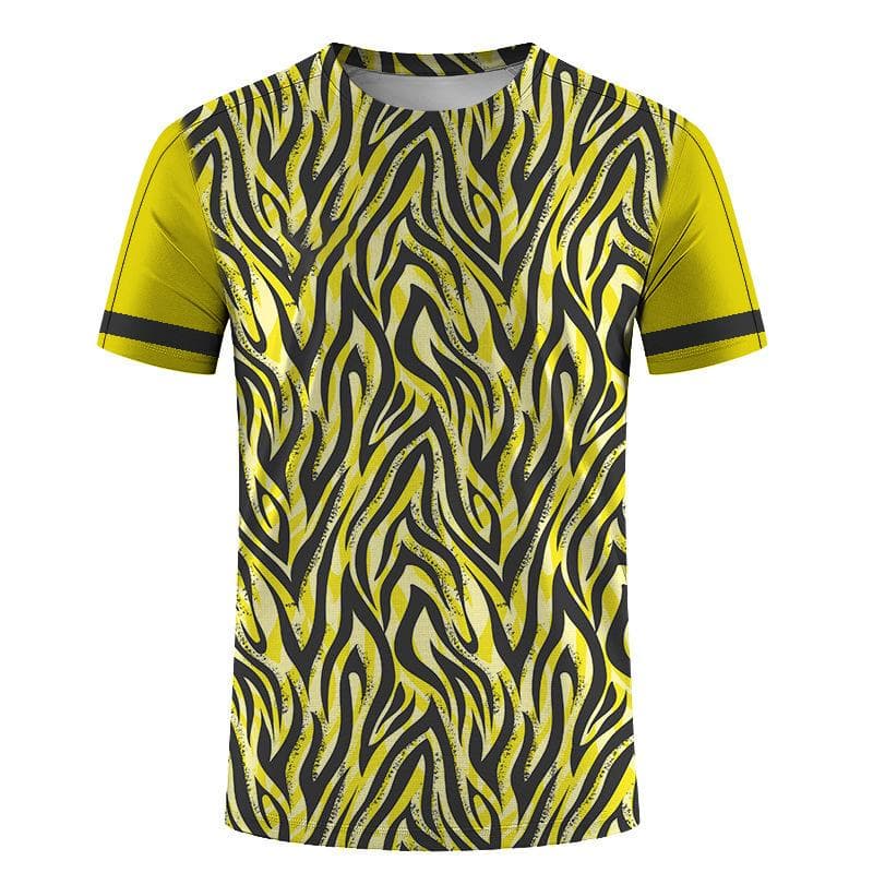New Summer Men's Sports Top 3D Digital Printed Loose Short Sleeve Round Neck T-shirt 2XL