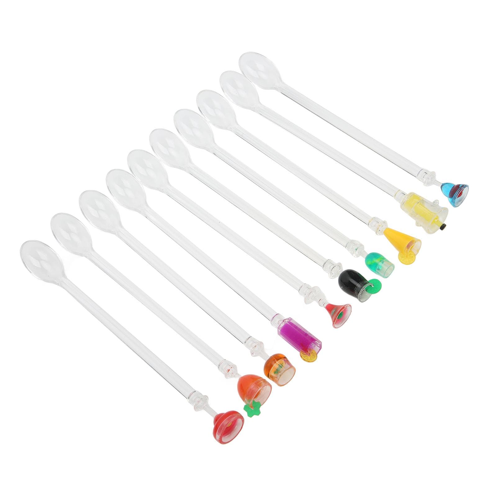 10PCS Cocktail Drink Swizzle Stick Clear Shafts Bartending Mixing Stirrers Acrylic Drink Stirrer