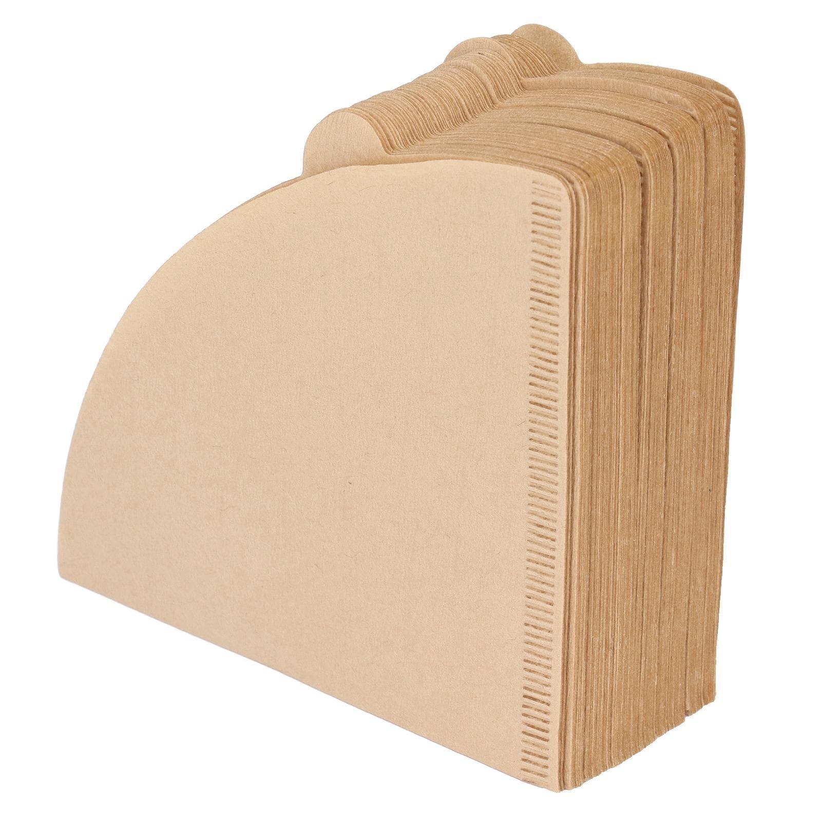 100PCS Coffee Filter Paper Disposable Natural Wood Pulp Cone Shape Coffee Strainer V02
