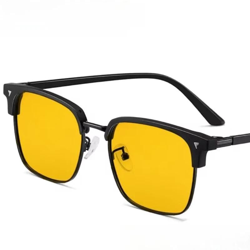Neutral Driving Night Vision Glasses Anti Glare Day Night Dual Use Eye Protection Fashion Myopia Glasses for Safe Driving -4.0