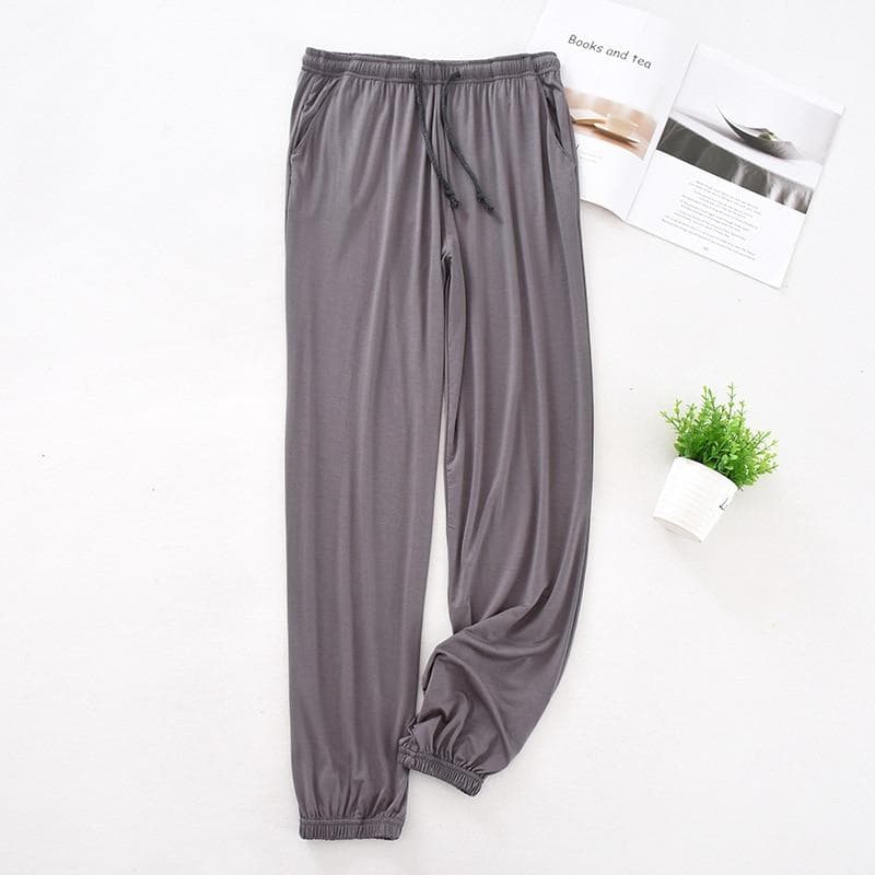 Japanese new spring and autumn men's pajamas men's modal home pants tapered pants elastic loose large size trousers pajama pants L