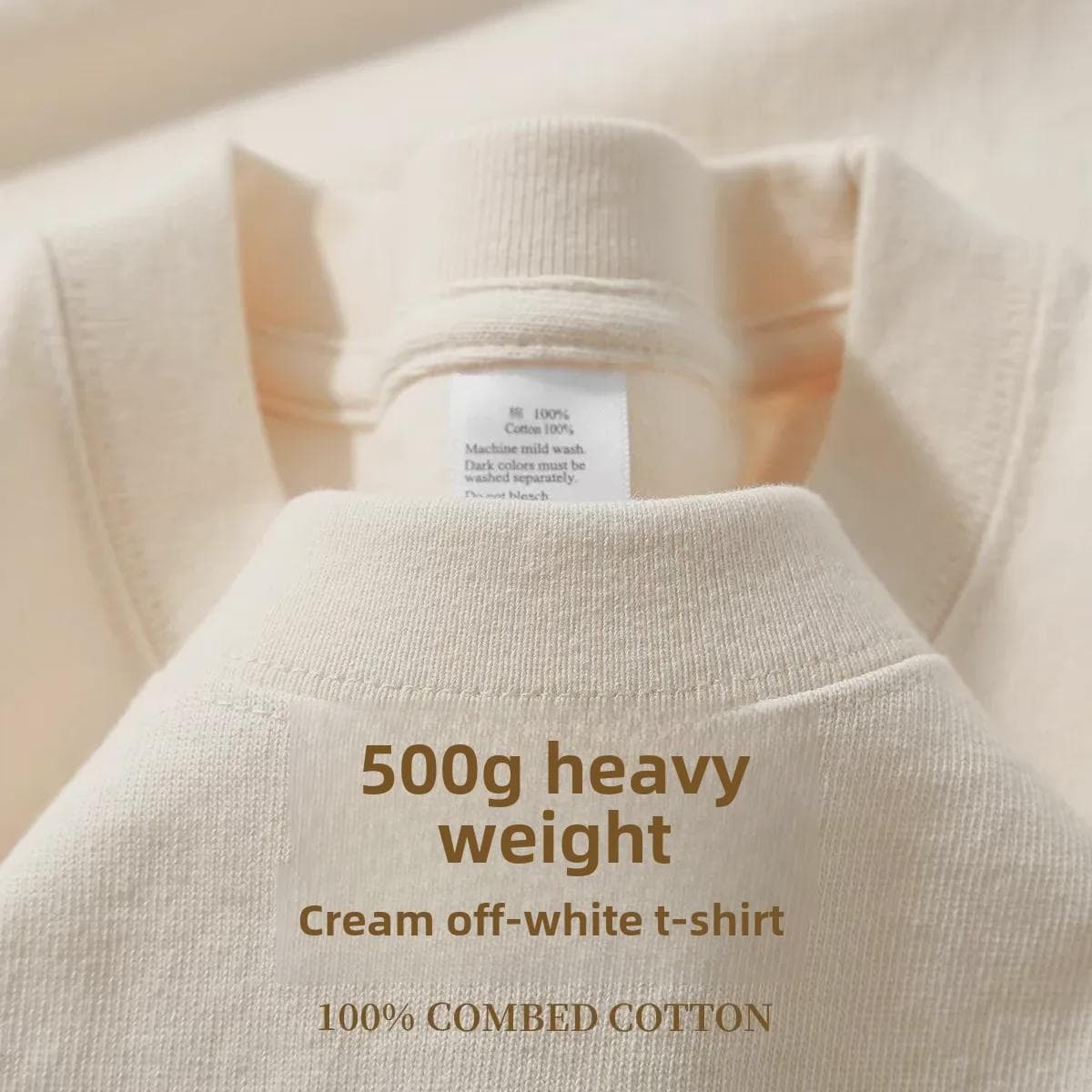320g Heavyweight White Cotton Short-Sleeve T-Shirt for Men and Women - Thick, Non-Transparent, Loose Fit, Perfect for Summer. XL [150-170 jin]