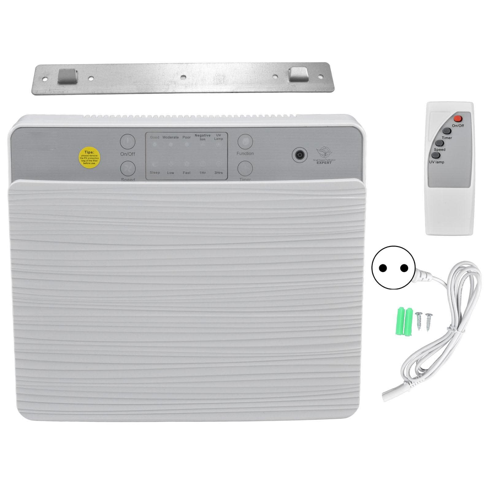 Wall Mounted Air Purifier Wireless Infrared Remote Control 245nm UV Cleaning Purifier for Household