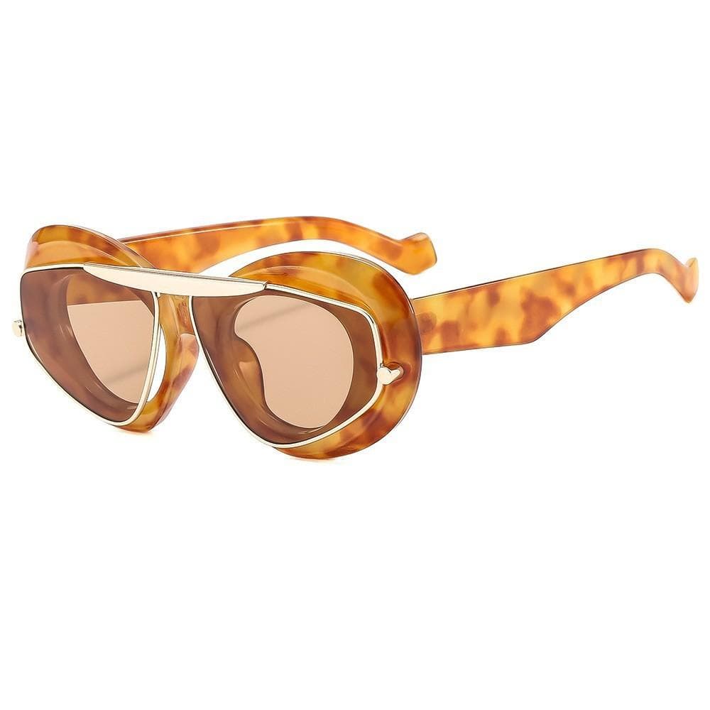 New Y2k Fashion Large Frame Sunglasses Cat Eye Retro UV Protection Stylish Streetwear Accessories for Women Men