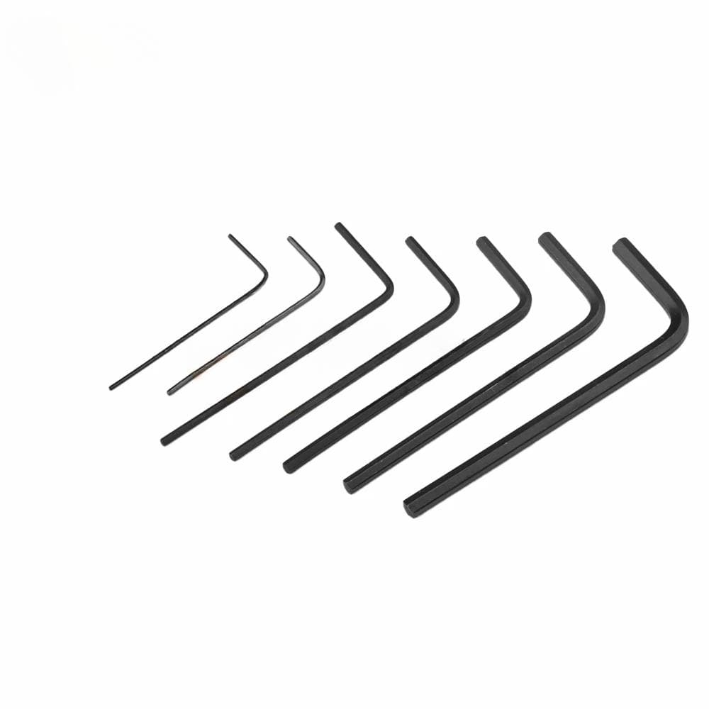 7PCS/Set 0.7~3mm Mini Hexagon Key Allen Key Set Alloy Steel Wrench Screwdriver Kit Multifunctional Repair Hand Tools black
