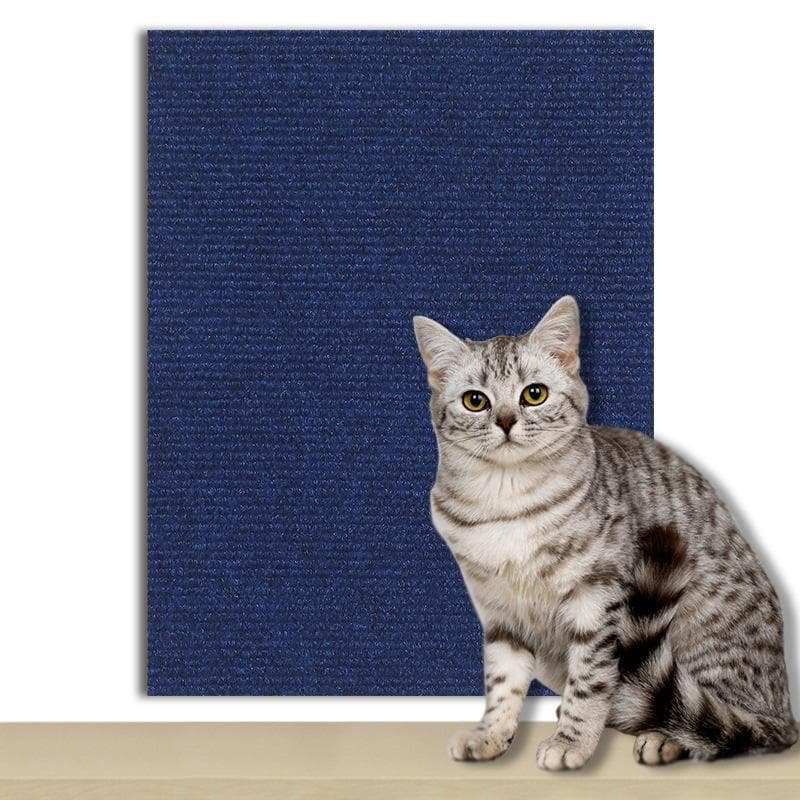 Sofa Protector Sticker: Self-adhesive Fabric Cats Scratch Pad Cut To Size for Furniture & Walls. 100CM*30CM*4MM dark blue