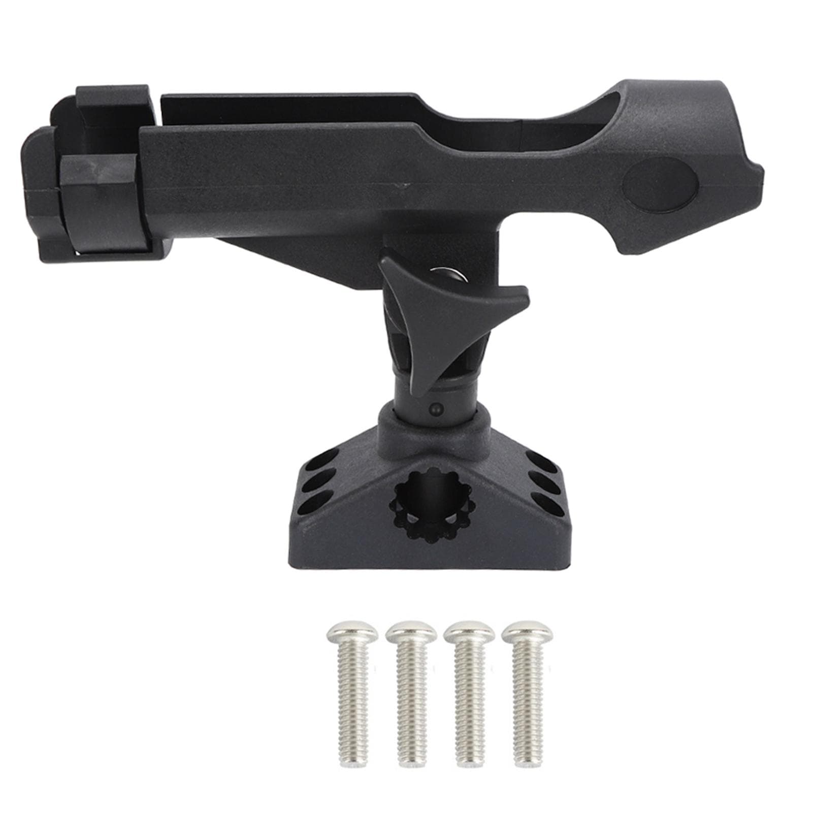 ABS 360 Degrees Rotation Adjustable Fishing Rod Support Bracket Installation Mount for Plastic Boat