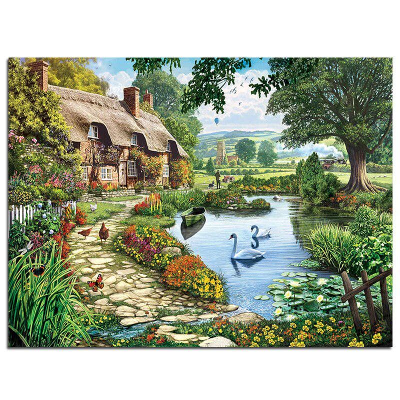 5D DIY Diamond Painting Full Round Diamond Embroidery Animals 20X30CM