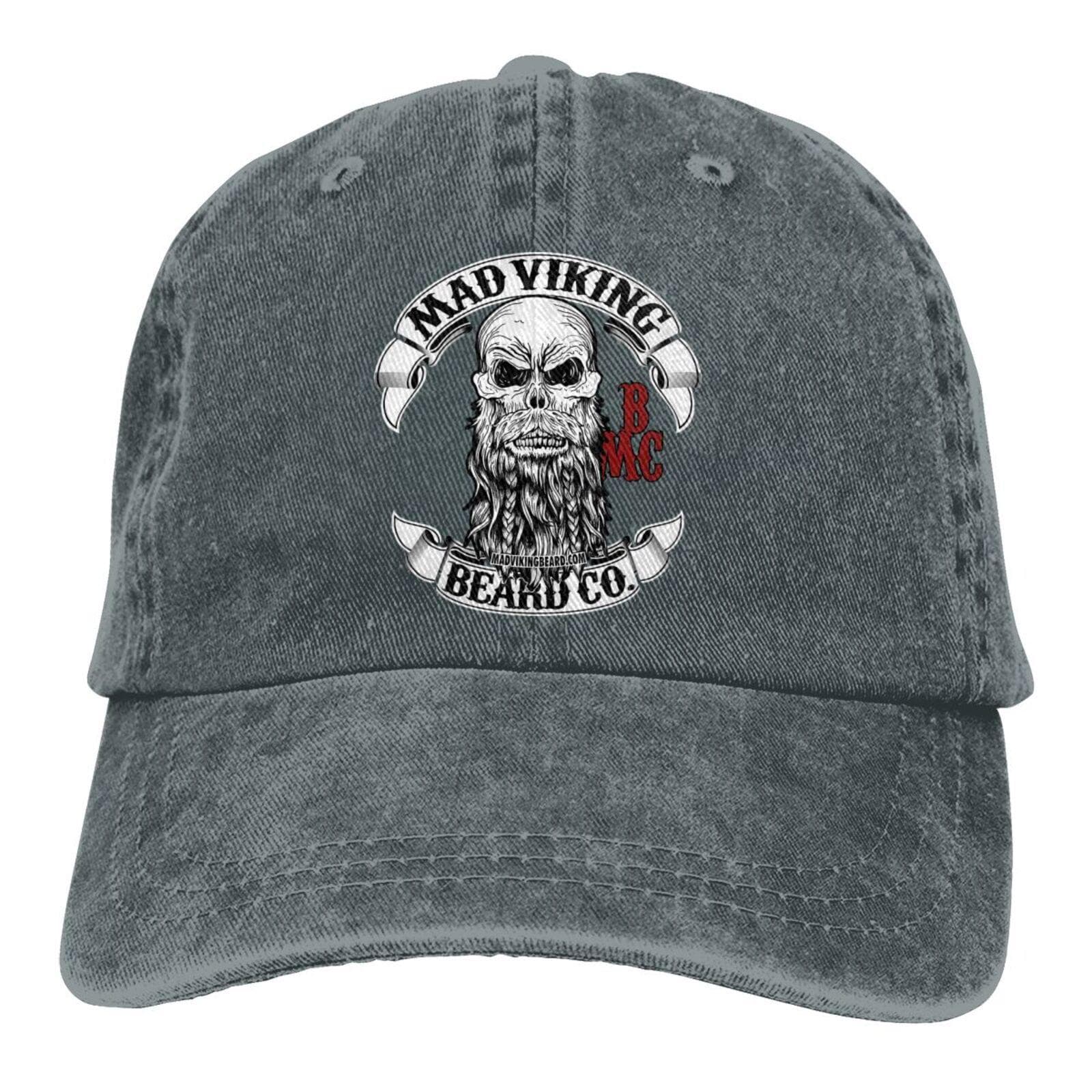 Vikings Mjolnir and Rune Wheel Norse Mythology Symbol Baseball Dad Cap Hip Hop Cap Adjustable Classic Sports for Unisex Women Hat One Size
