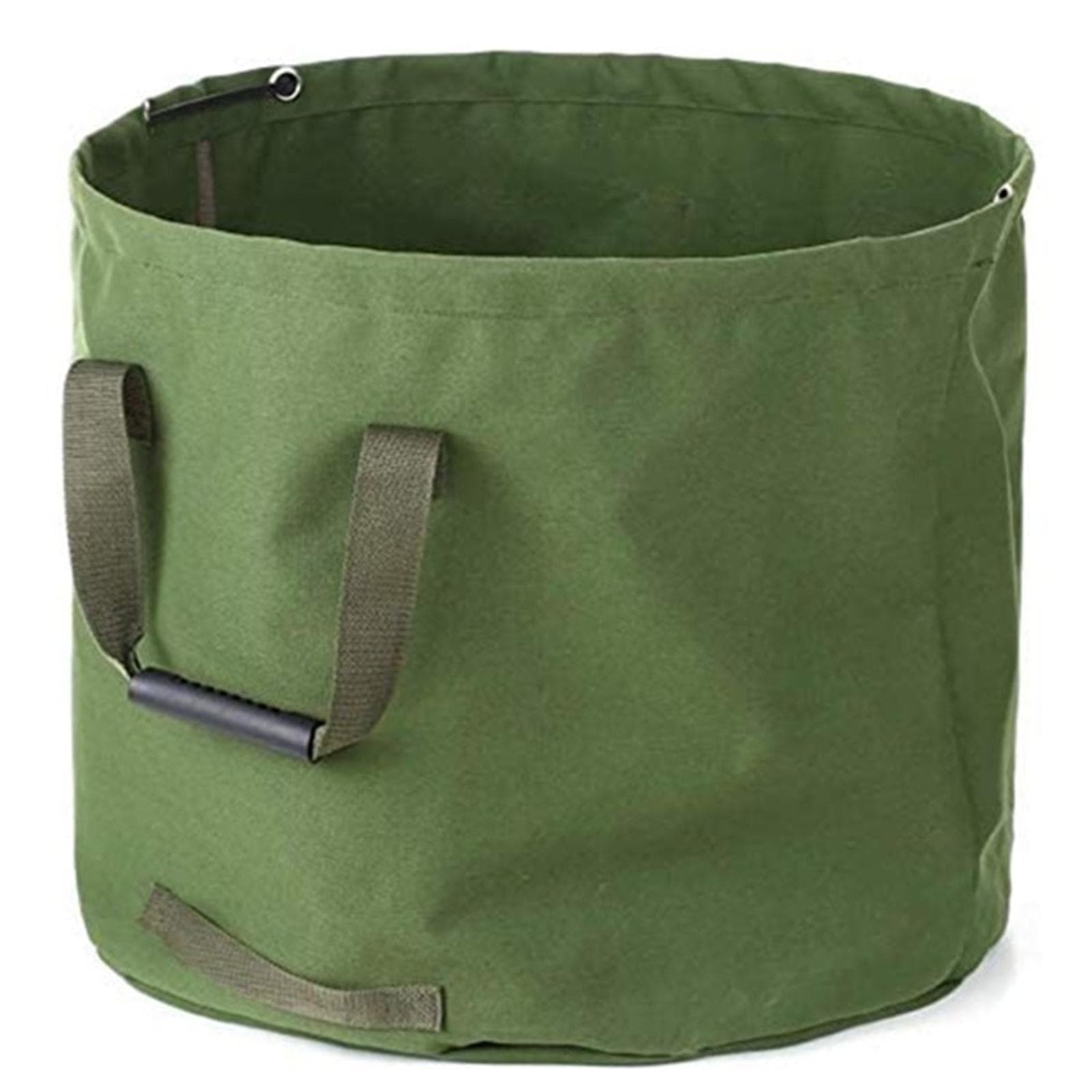 Garden Waste Bag Collapsible Canvas Reusable Water Resistant Garden Yard Leaf Waste Bag Waste Sack green