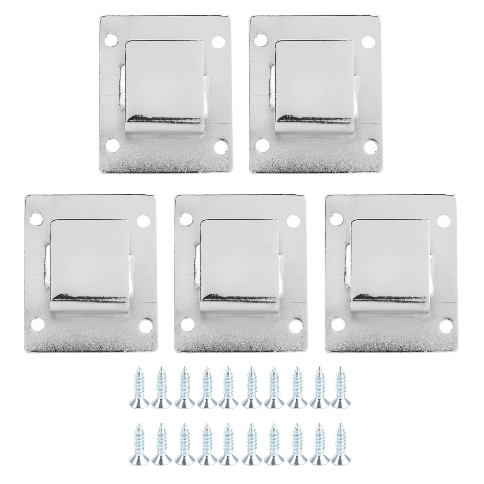 5Pcs Shelf Mount Bracket Hanger Stainless Steel Tube Support Holder Buckle Hardware SilverSealing