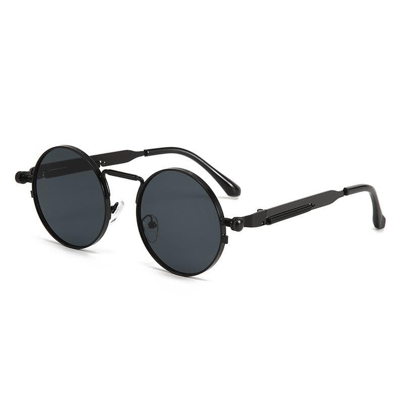 Retro Punk Sunglasses Colorful Round Metal Frame UV400 Unisex Fashion Sunglasses Men Women Vintage Style