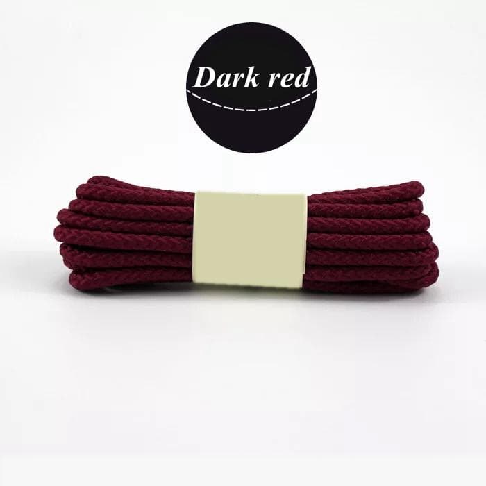 Round Shoelaces Rubber Band Outdoor Hiking Sports Shoes Laces for Sneakers 80/100/120/140/160CM Men Women Boot Shoes Accessories 140cm dark red