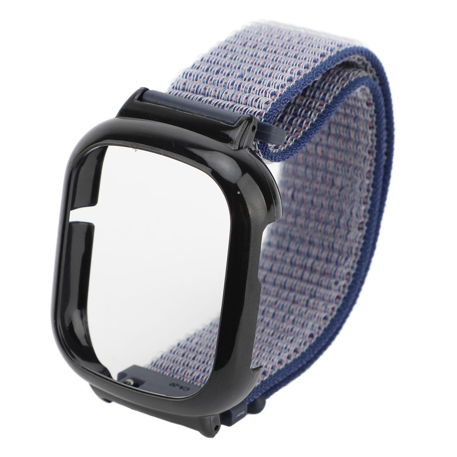 Replacement Nylon Wristband Skin Friendly Quick Release Nylon Smartwatch Strap Compatible for Watch midnight blue