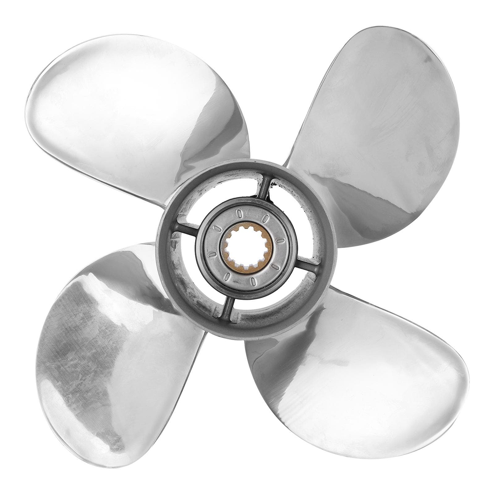 11.6x12 RH RH Outboard Propeller 4 Blades Stainless Steel Fit for Yamaha 25?60HP Engine