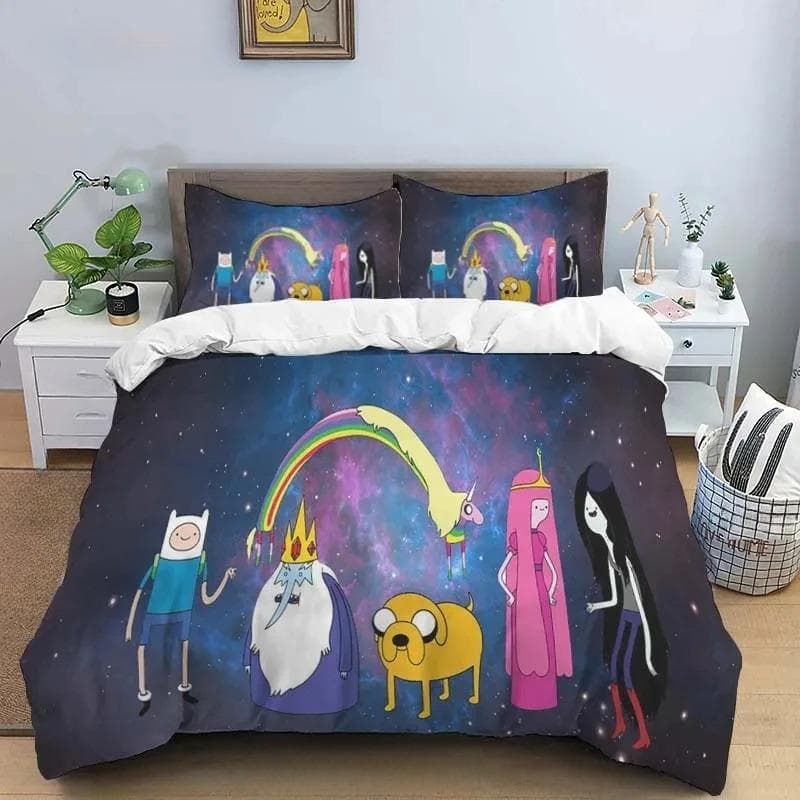 Cartoon Adventure Time Finn And Jake Duvet Cover Comforter Bed Single Twin Full Queen Size 3d Youth Girl Boys Gift 135X200cm-2pcs