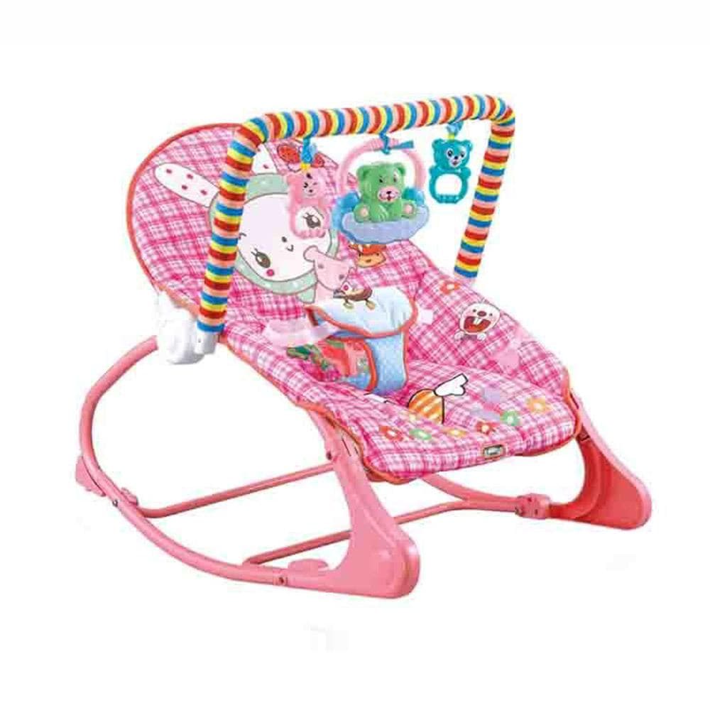 Portable Baby Bouncer Soothing Vibrating Infant Seat Baby Rocking Chair for Max. 18kg40lbs Babies Without Bed Net pink