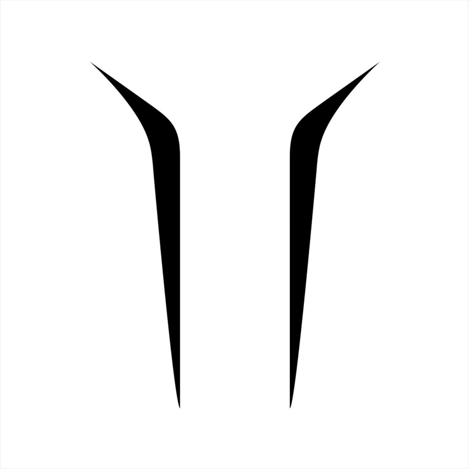 2 PCS Car Hood Decal Sticker Auto Vinyl Film Long Stripe Decals DIY Sport Styling Stickers black