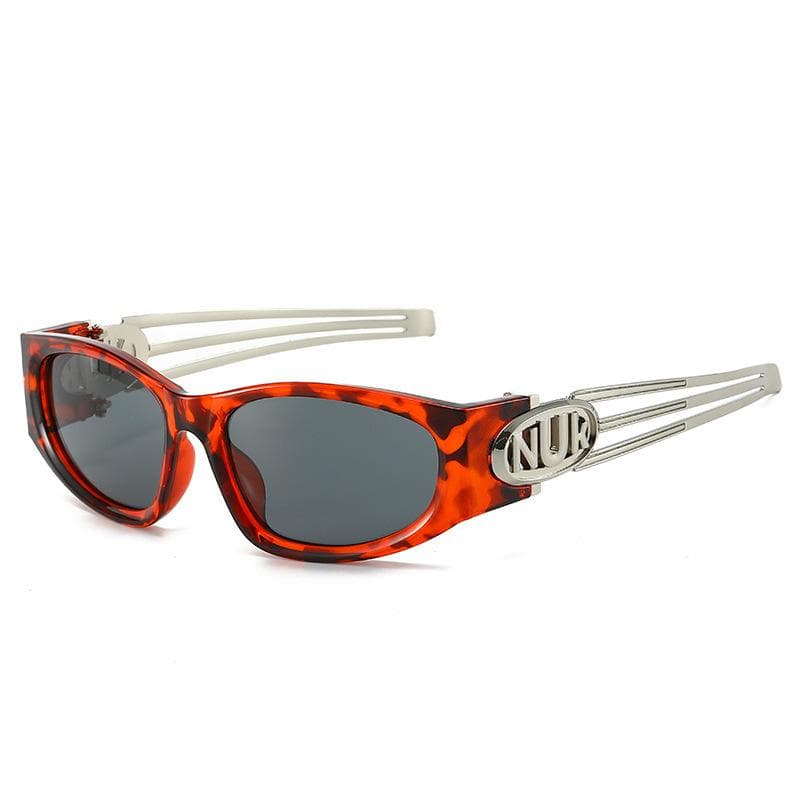 Internet Celebrity Same Style Sunglasses European and American Personality Series Trend Fashion Letter Cat Eye Sunglasses for Women