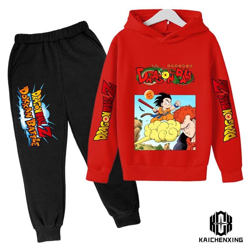 Anime Dragon Ball Z Hoodie Set For Boys Clothes Kids Hoodies Anime Clothes Goku Hoodie Girls Sweatshirt Children 3-14y 150