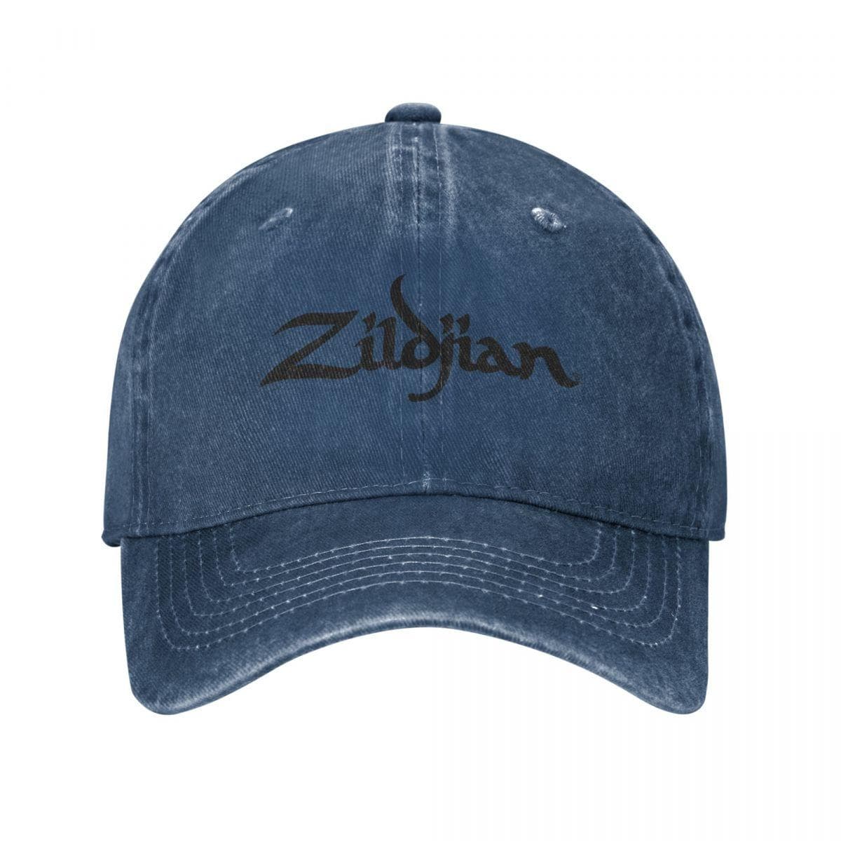 Zildjian Trucker Hats Accessories Retro Distressed Denim Snapback Cap For Unisex Style Adjustable One Size