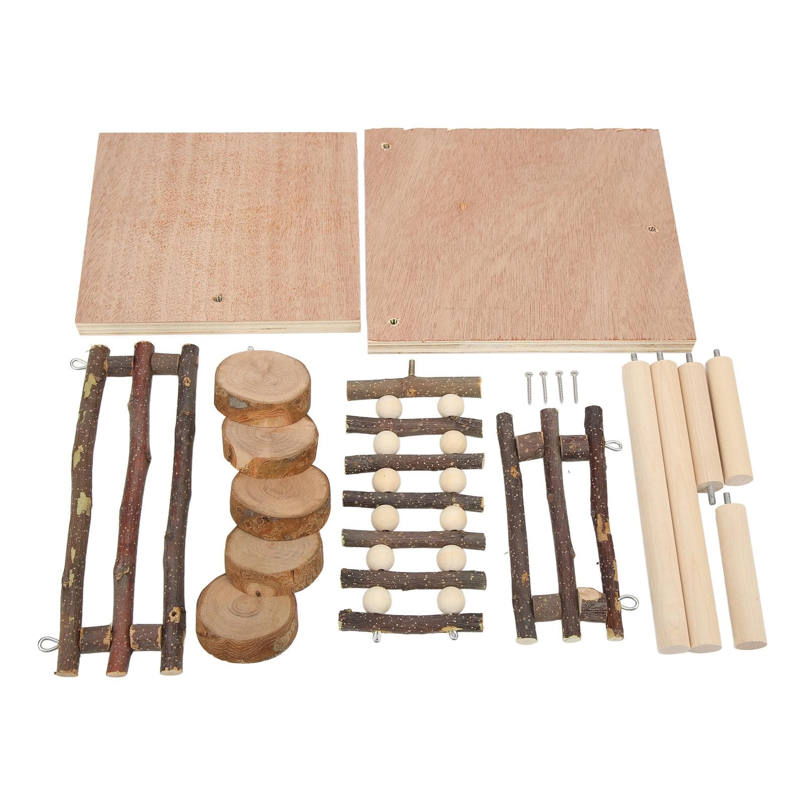 Hamster Climbing Platform 2 Layer Multipurpose Small Pet Wooden Platform for Hamster Syrian Hamster