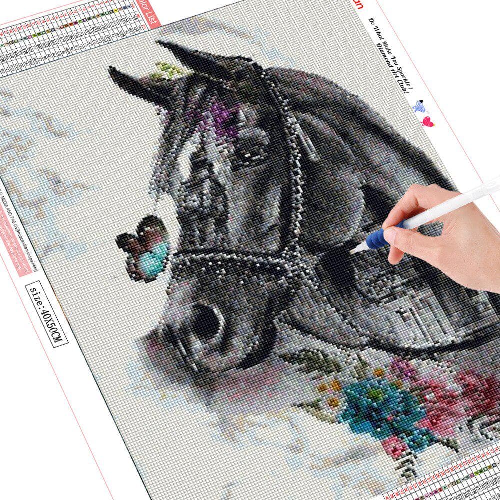 Diamond Painting Full Horse 5D Diamond Embroidery Full Display Animal Diamond Mosaic Picture 20X30