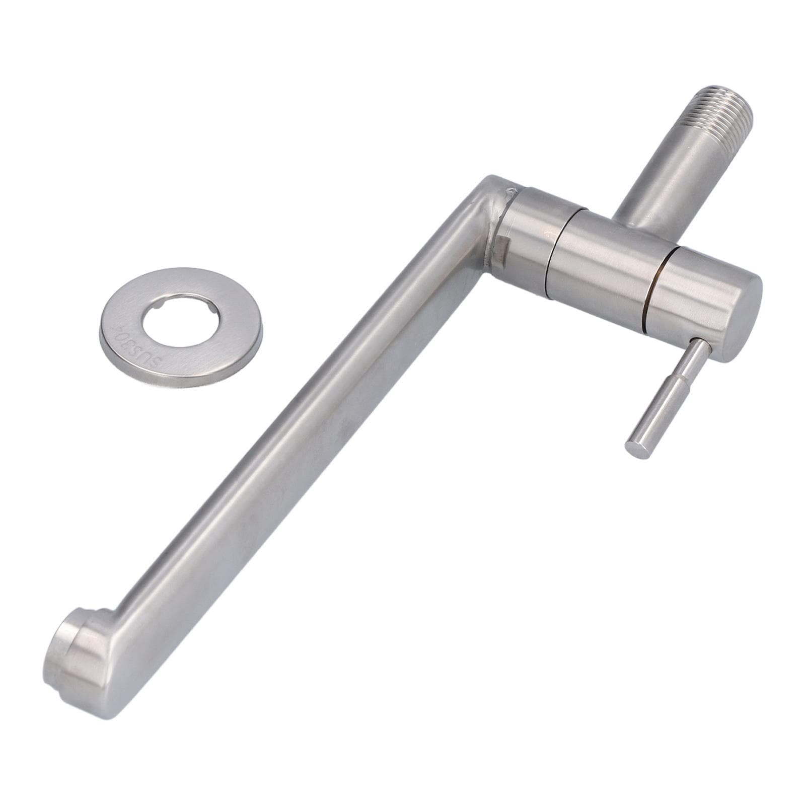 G1/2 Lengthen Water Faucet 304 Stainless Steel Single Cold Water Tap for Kitchen Balcony Mop Pool