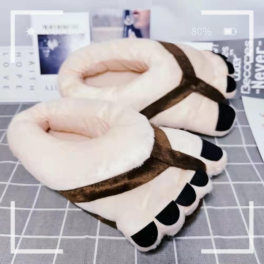 Men's Large Hobbit Plush Cotton Slippers - Cozy, Thick Bottom, New Warm Shoes for Home and Gifts 36-42
