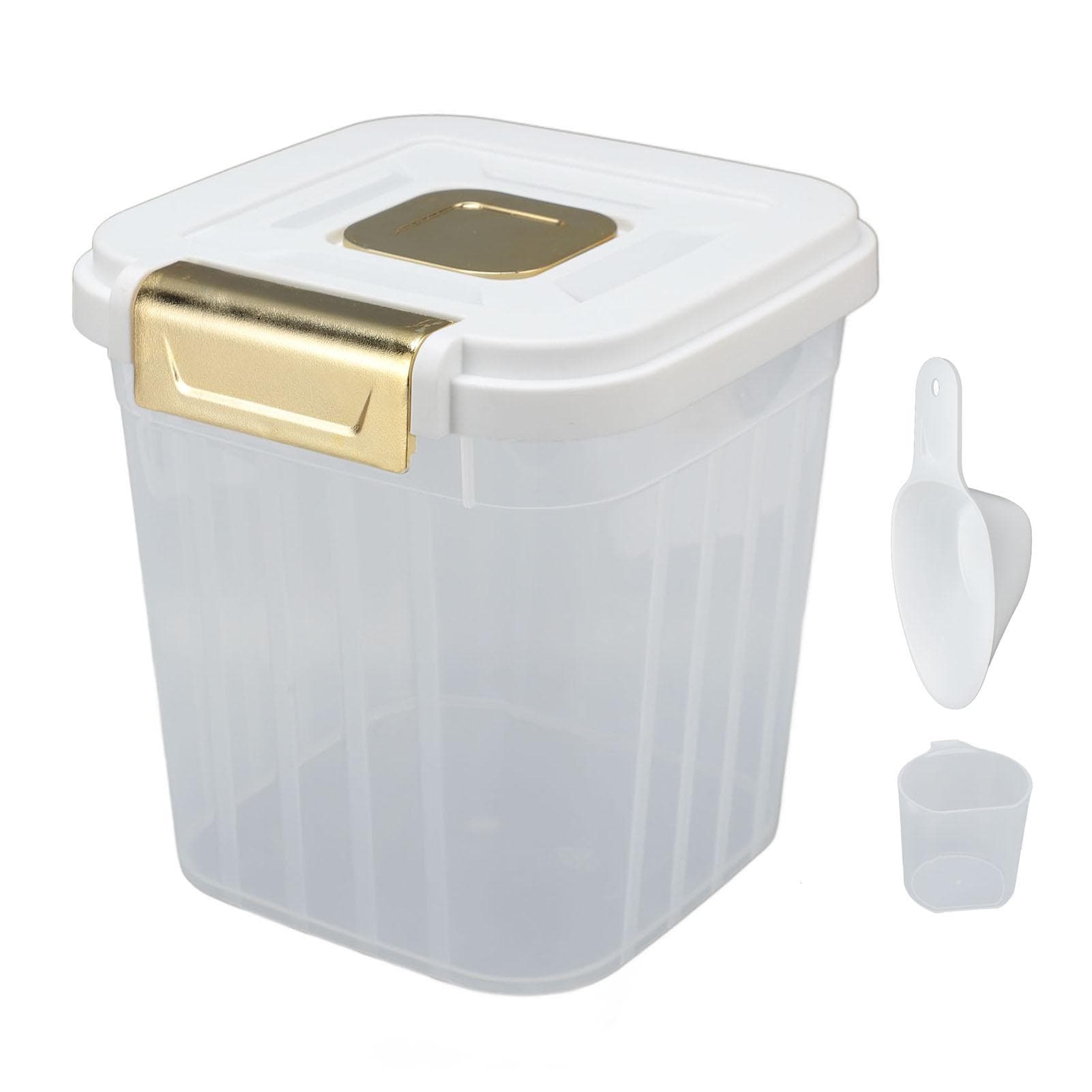 Rice Storage Container Household Multifunctional Thickened Grain Rice Storage Bin 5kg white