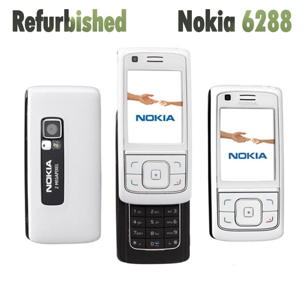 Refurbished Nokia Original Nokia 6288 Mobile Phone With 1 SIM Simple Set blue