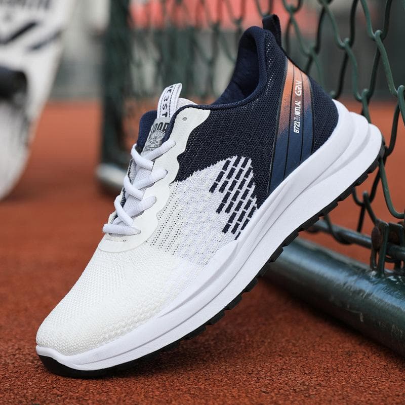 Sports Shoes Men's Autumn New Trend All-match Outdoor Running Shoes Breathable Flying Woven Casual Shoes Slow 44