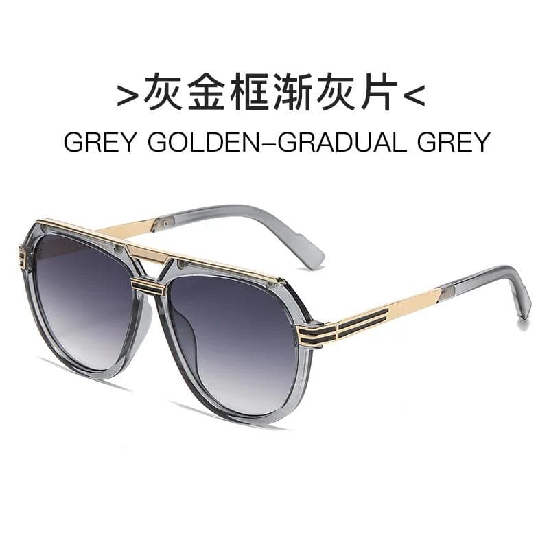 New Fashion Big Frame Sunglasses Men Women Square Metal Retro Vintage Sun Glasses High Quality UV Protection