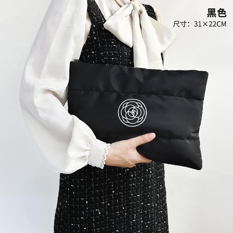 Vintage Women's Cosmetic Bag Makeup Case Female Travel Storage Bags College Girls Clutch Purse Handbags black